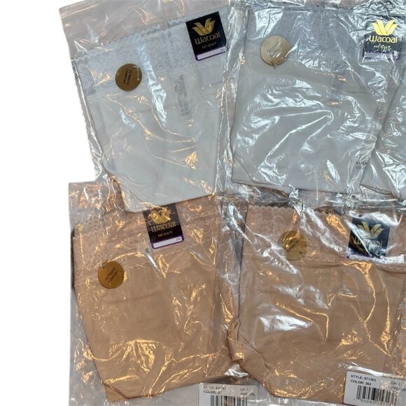 Wacoal Comfort Touch Hi-Cut Brief Panties Lot of 6 White Sand Size 2XL Brand New - Picture 5 of 9